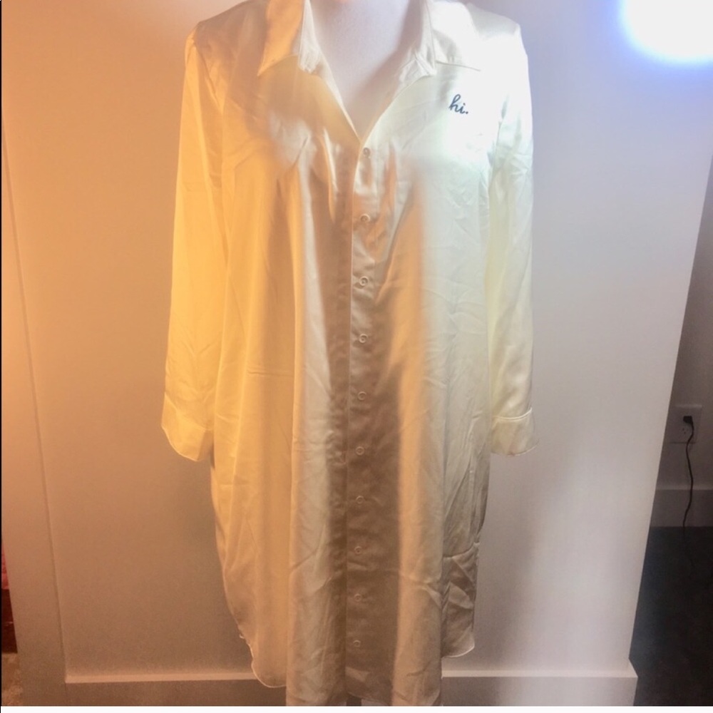 Kensie Creamy off White NWT Shirt Dress Two Pieces - Picture 4 of 8